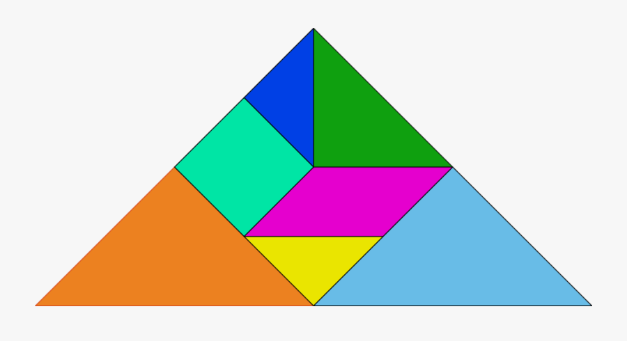 Transparent Tangrams Clipart - Tangram De Un Triangulo, Transparent Clipart