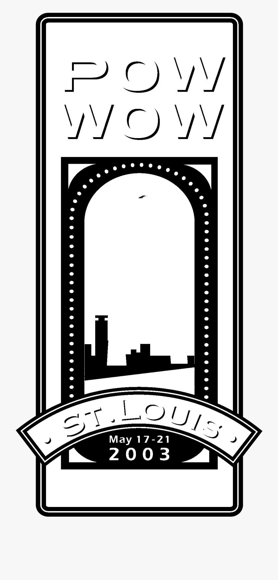 International Pow Wow St Louis Logo Black And White, Transparent Clipart