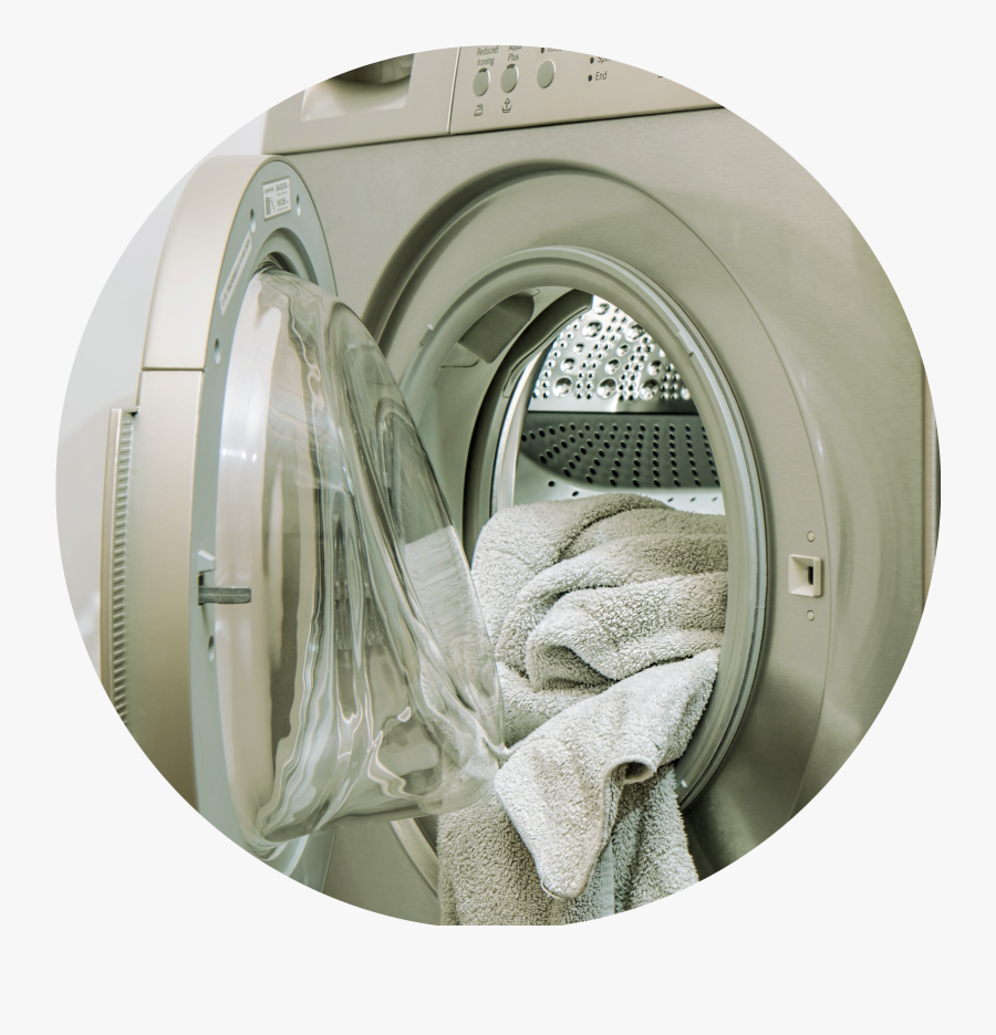 Bolhas De Agua Na Mao - Washing Machine, Transparent Clipart