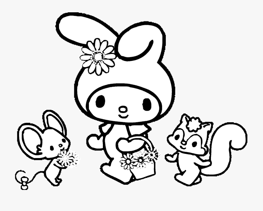 My Melody Is - My Melody Coloring Pages , Free Transparent Clipart