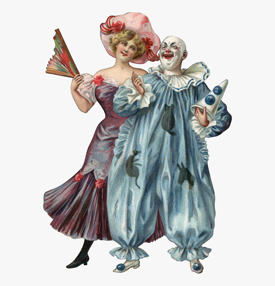 Circus Clowns Vintage, Transparent Clipart