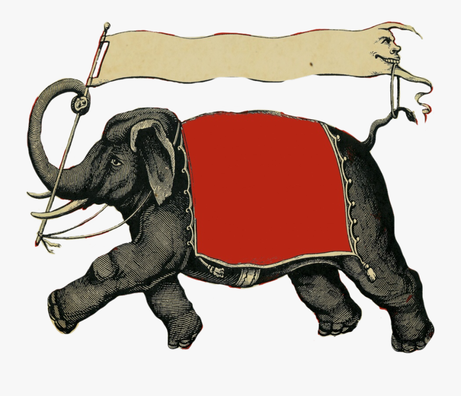 #elephant #animal #retro #vintage #circus #freetoedit - Transparent Vintage Circus Png, Transparent Clipart