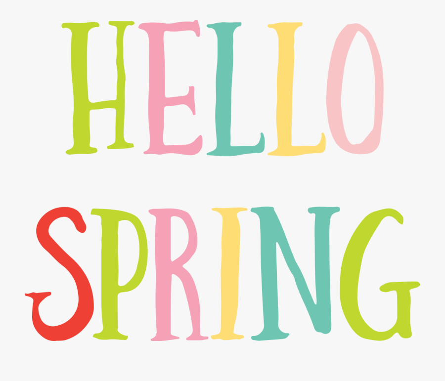 Winter Svg Hello - Hello Spring Transparent, Transparent Clipart