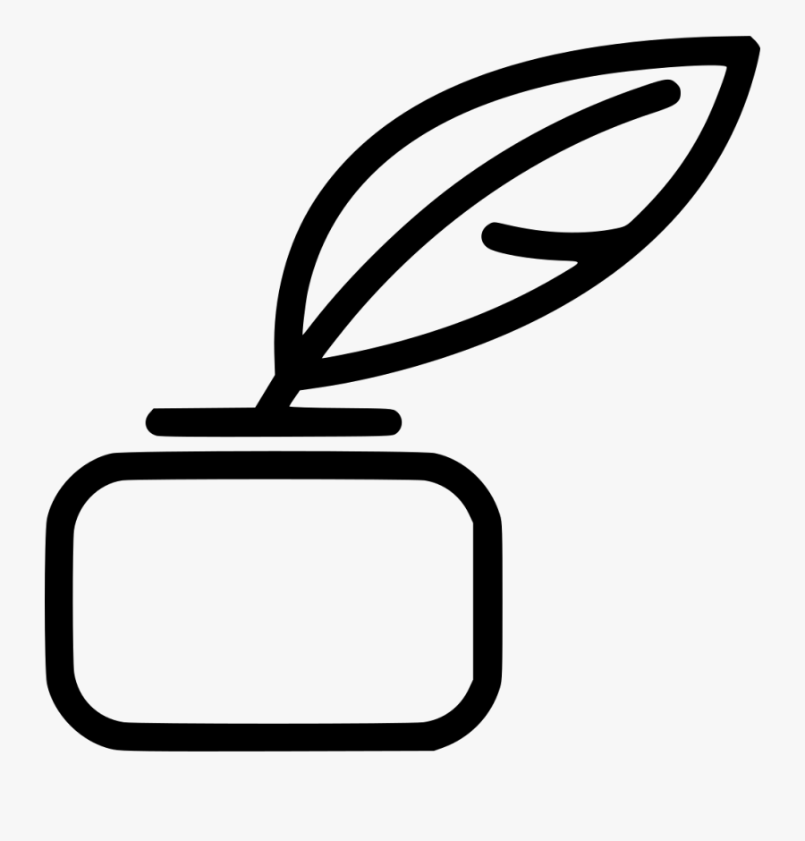 Quill With Ink - Ink White Icon Png, Transparent Clipart
