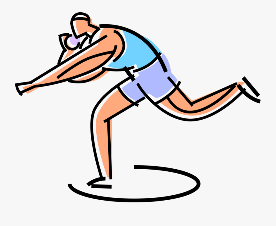 Athlete Vector Track And Field - Shot Put Throw Png, Transparent Clipart