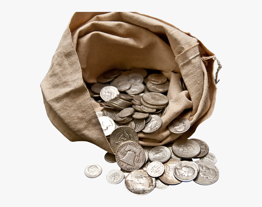 Transparent Bag Of Gold Clipart - Junk Silver, Transparent Clipart