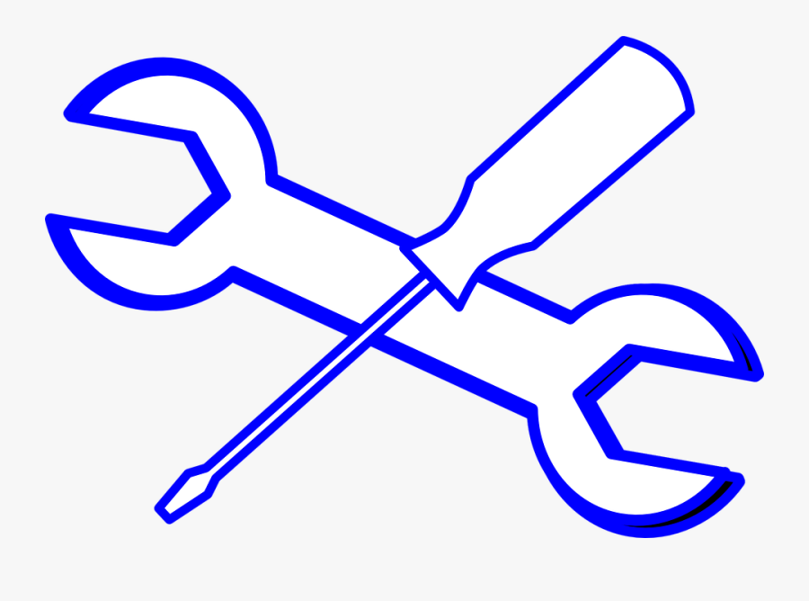 Spanner, Wrench, Screwdriver, Repair, Tool, Work - Screwdriver Clipart Black And White, Transparent Clipart