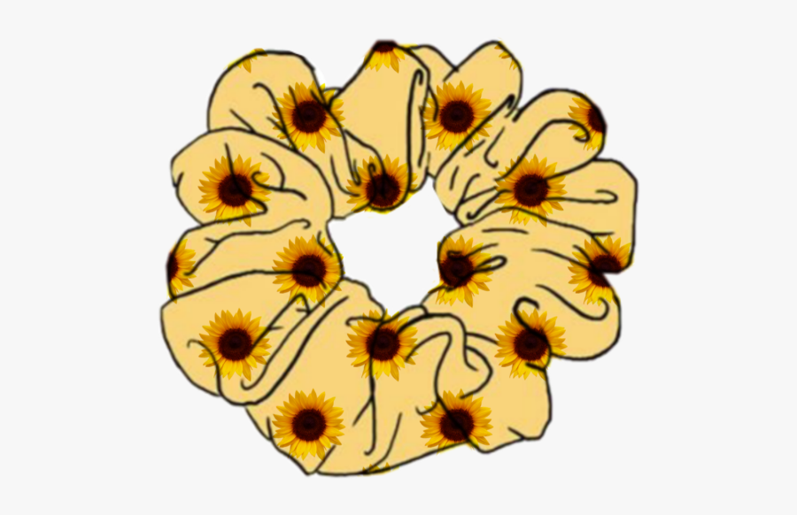 #sunflower #flower #scrunchies #scrunchie #scrunchy - Scrunchies Stickers, Transparent Clipart