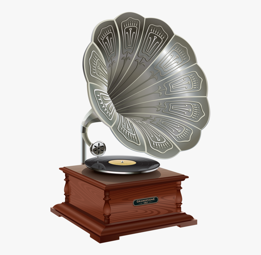Old Gramophone, Transparent Clipart