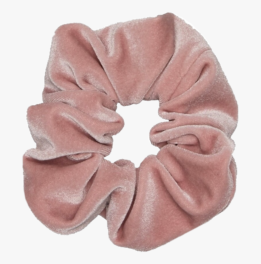 #scrunchies #scrunchie #pink #pastel #velvet #aesthetic - Aesthetic Pink Scrunchie Png, Transparent Clipart