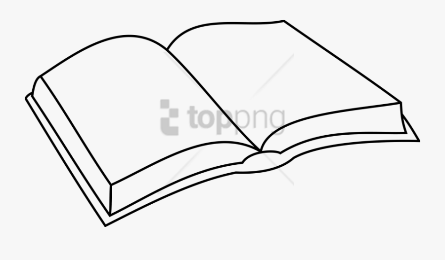 Book Clip Art Simple - Simple Open Book Drawing, Transparent Clipart