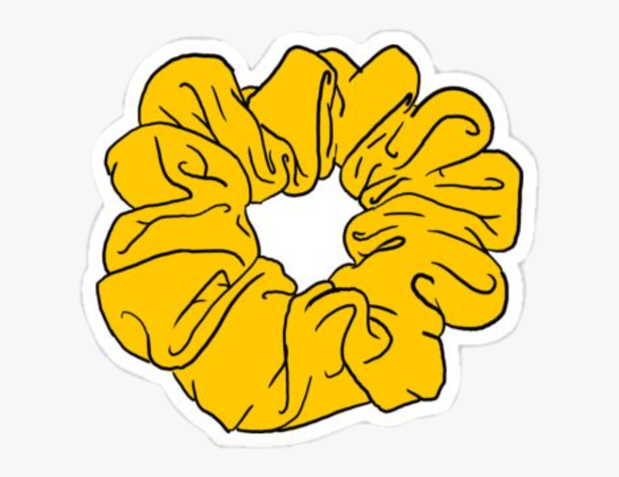 #scrunchie #vsco #yellow #aesthetic #girls #taylorja - Aesthetic Yellow Stickers, Transparent Clipart