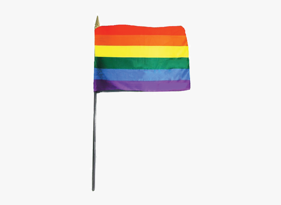 Rainbow Flag On A Stick - Pride Flag On Pole, free clipart download, png, c...