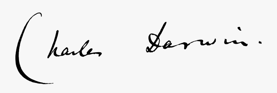 Charles Darwin Firma Vector, Transparent Clipart