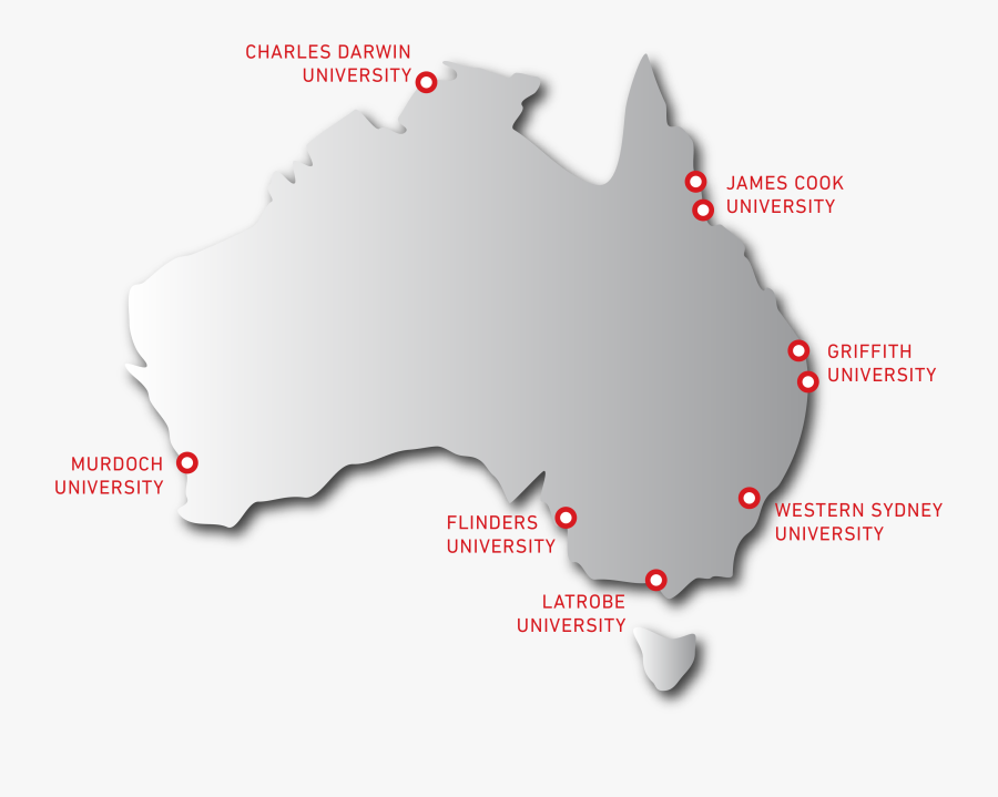 Australia Universities Map, Transparent Clipart