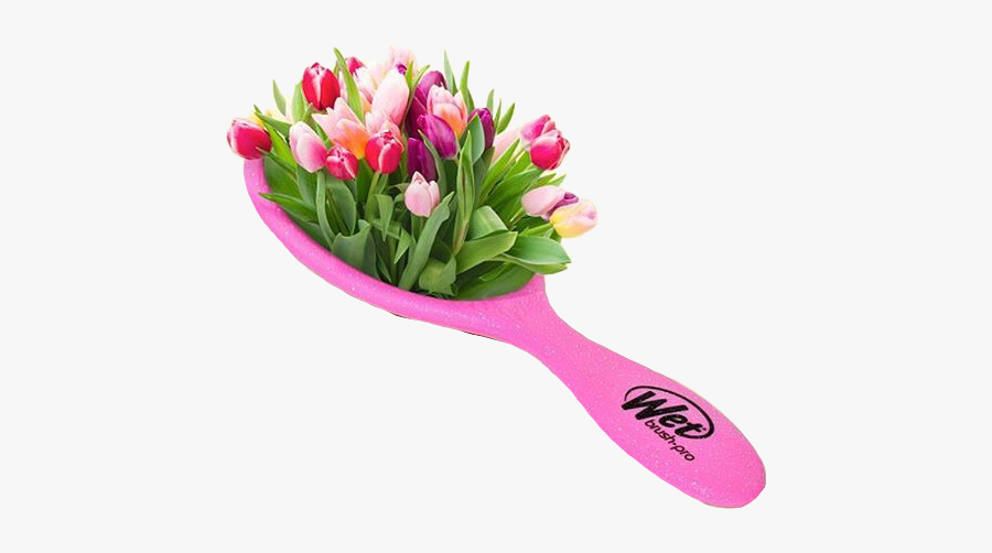 #ftestickers #brush #hairbrush #flowers #cute #surreal - Tulip, Transparent Clipart