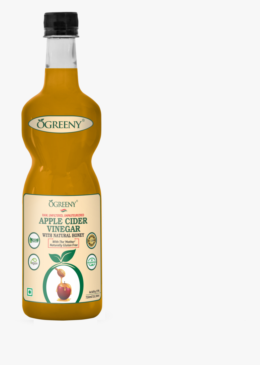 Ogreeny Apple Cider Vinegar With Natural Honey, Transparent Clipart
