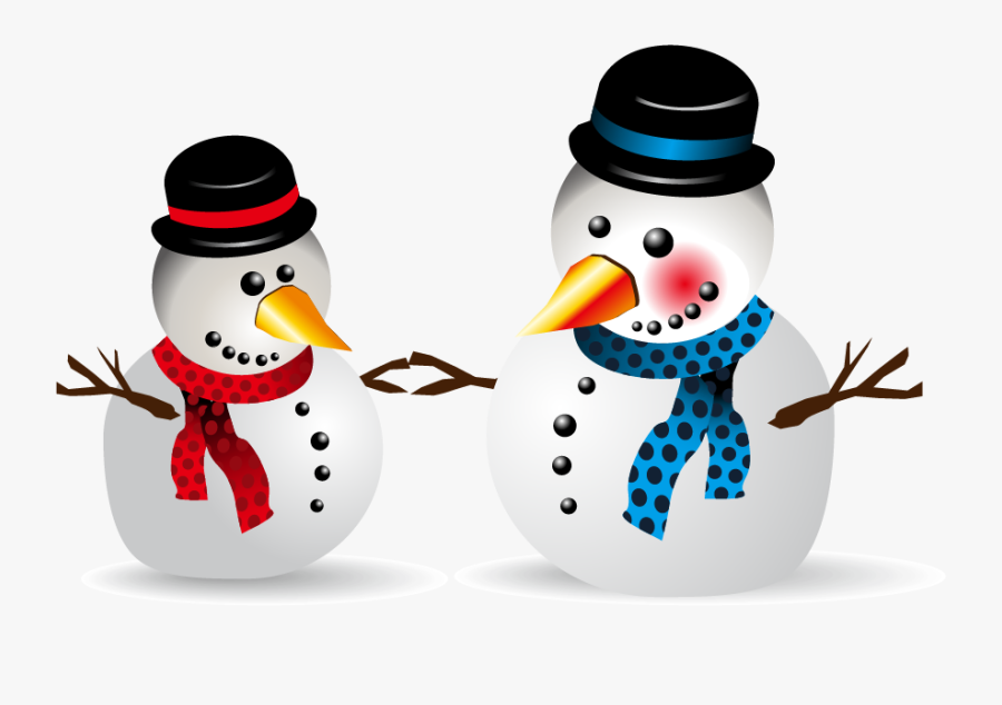 Winter Snowman Png Vector Material - Muñeco De Nieve Png Vector, Transparent Clipart