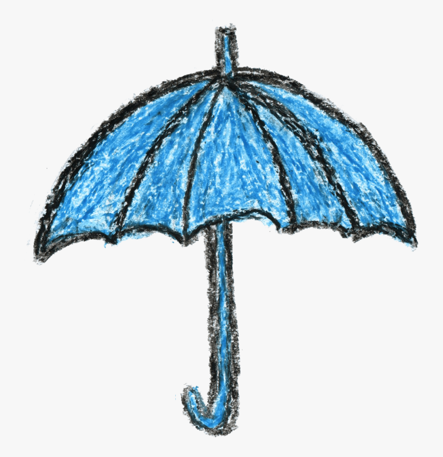 Crayon Umbrella Drawing - Crayon Drawing Png, Transparent Clipart
