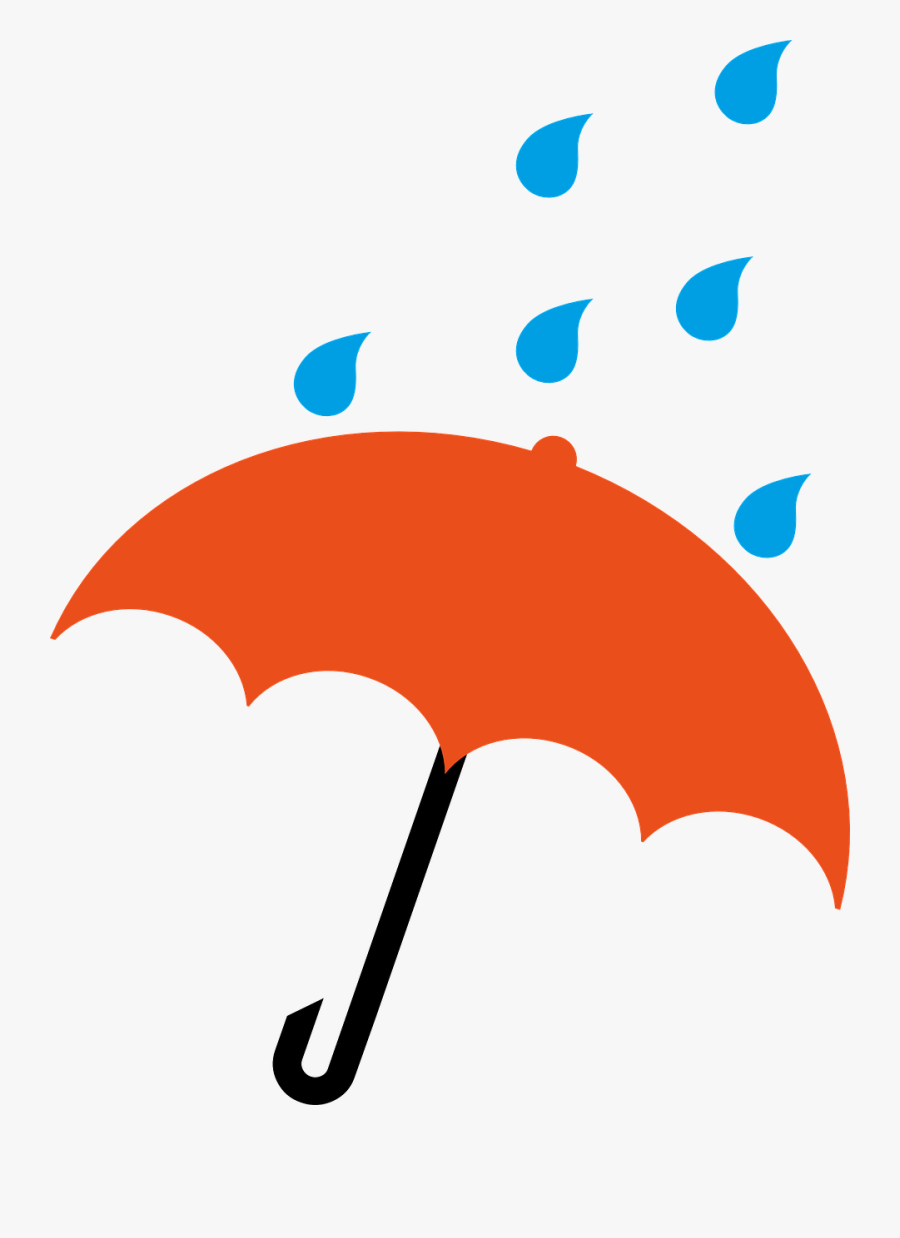 Umbrella With Rain Clipart, Transparent Clipart