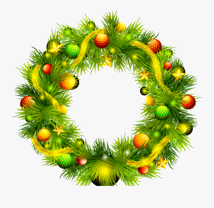 Clip Art New Years Wreath - Новогодние Венки Пнг, Transparent Clipart