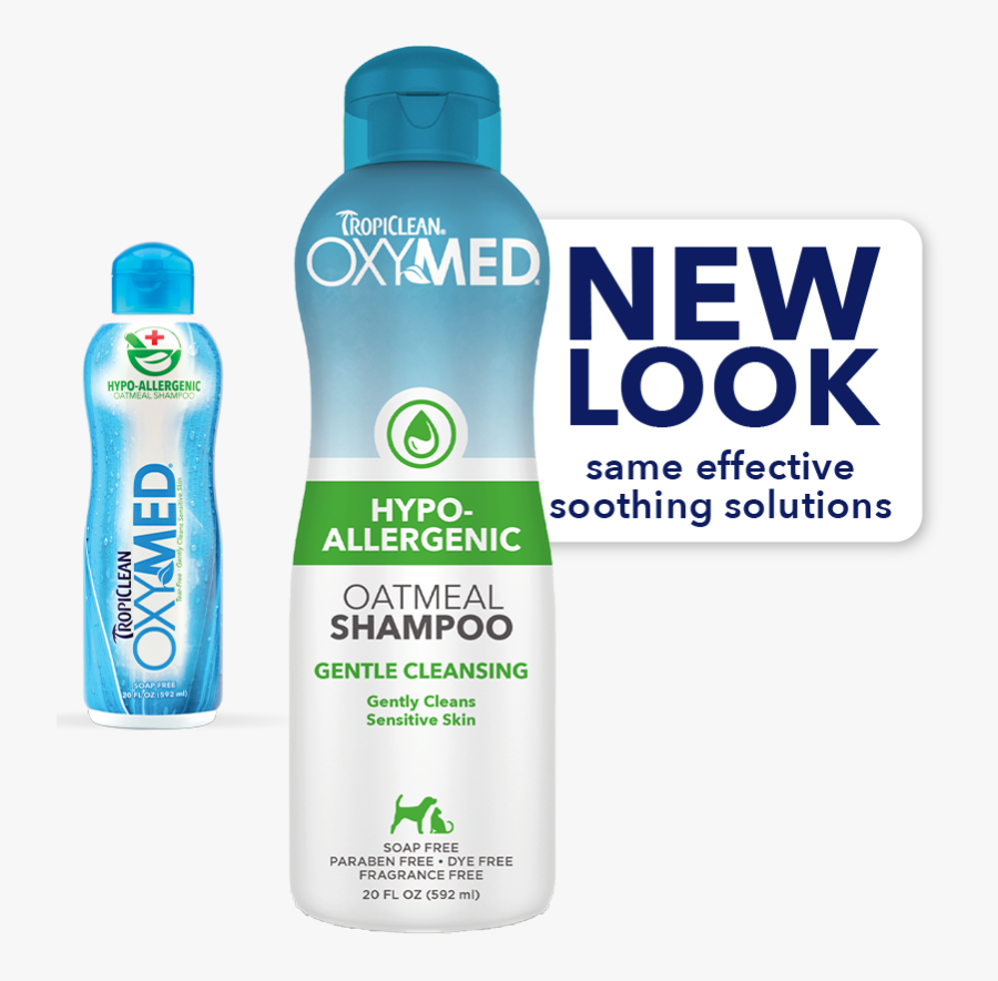 Tropiclean Oxymed Hypo-allergenic Shampoo For Dogs - Plastic Bottle, Transparent Clipart
