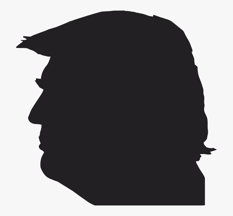 Transparent Donald Trump Clipart Black And White - Donald Trump Silhouette Png, Transparent Clipart