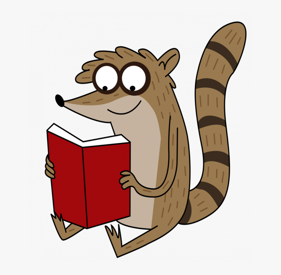 Cartoon Guy Reading, Transparent Clipart
