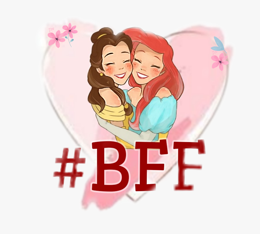 #stiker #friends #friendship #beautiful #princess #bff - Cartoon, Transparent Clipart