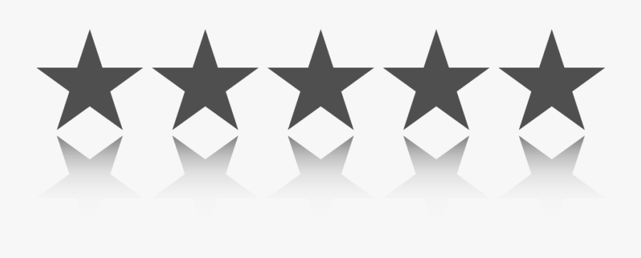 5 White Stars Png, Transparent Clipart