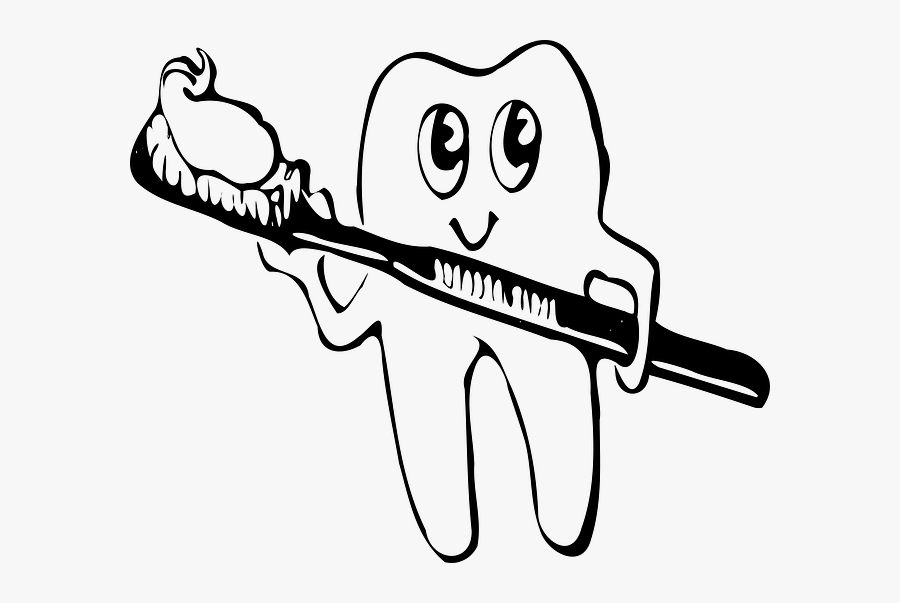 Brush Teeth Clipart Black And White, Transparent Clipart