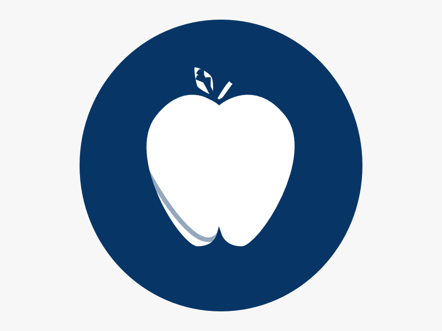 Blue Circle Apple Svg Clip Arts - Heart, Transparent Clipart