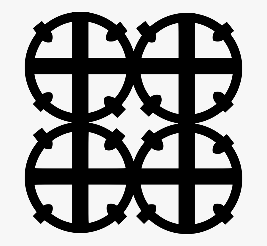 Symmetry,symbol,cross - 4 Element Antenna Array Circularly Polarized, Transparent Clipart