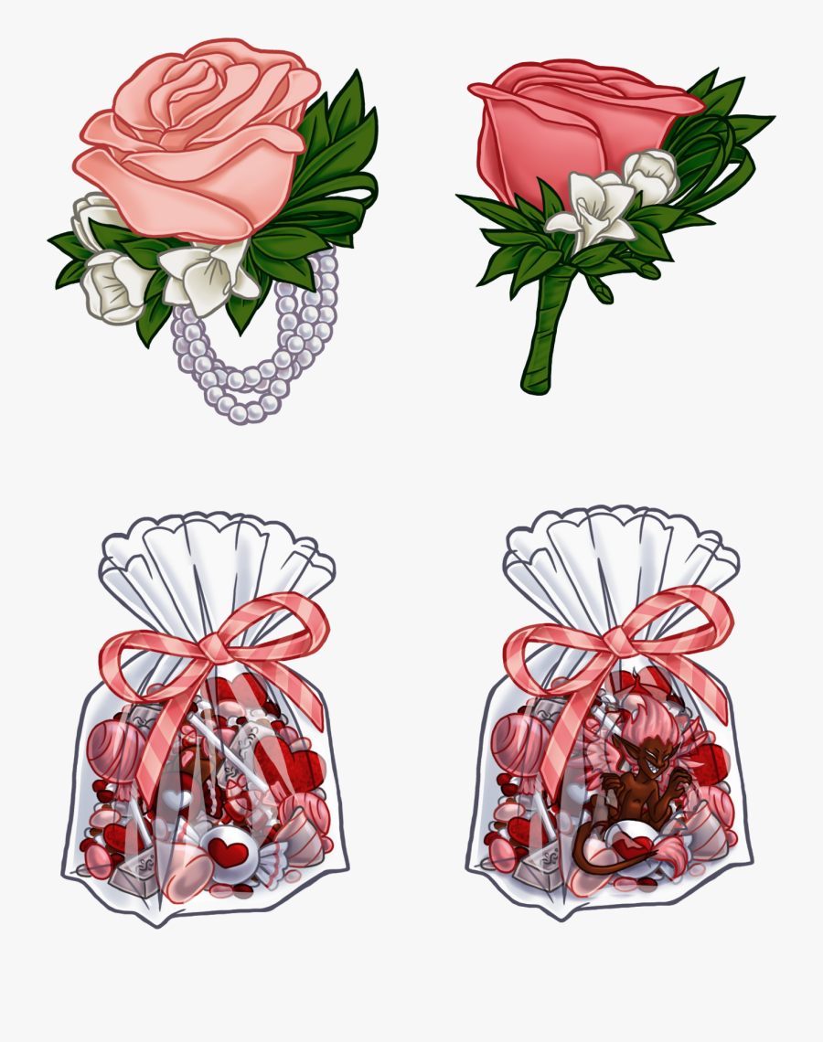 Transparent Corsage Png - Garden Roses, Transparent Clipart