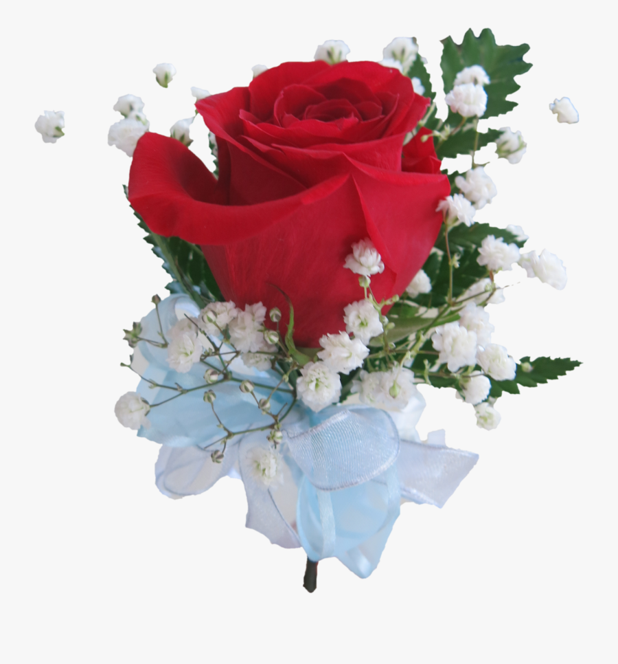 Red Rose Boutonniere - Corsage Red Roses Png Transparent, Transparent Clipart