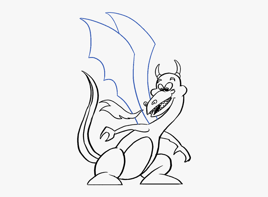 Draw A Dragon Cartoon, Transparent Clipart