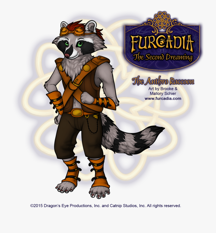 Did You See The New Anthro Raccoon On Furcadia Who’s - Steampunk Anthro, Transparent Clipart