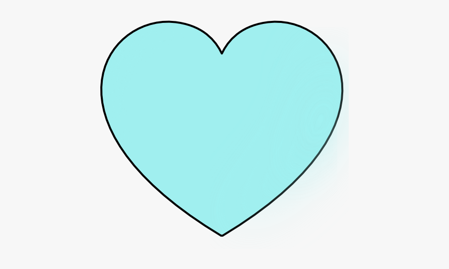 Heart Clipart Light Blue - Light Blue Heart With Black Background, Transparent Clipart