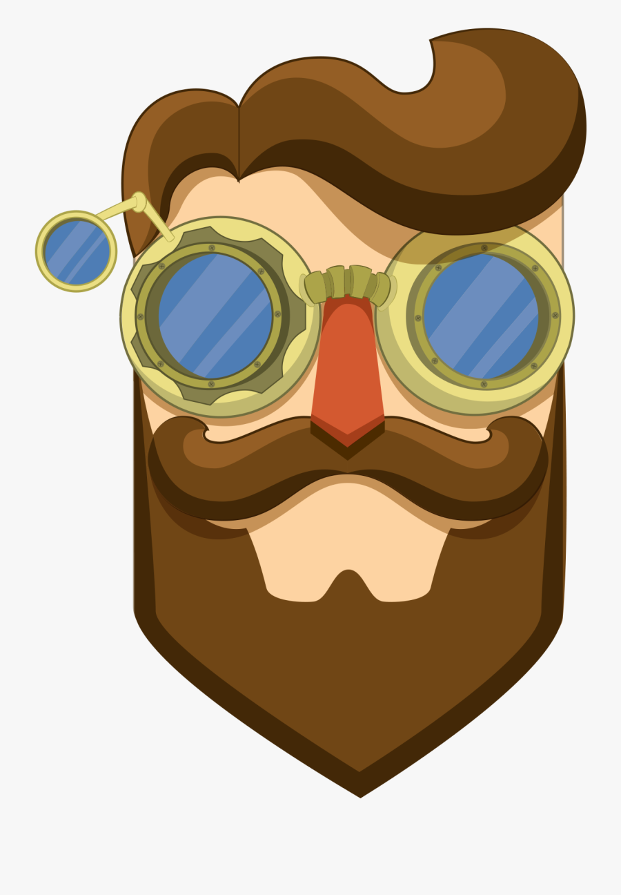 Cartoon Model Sheet Drawing - Steampunk Glass Vector, Transparent Clipart