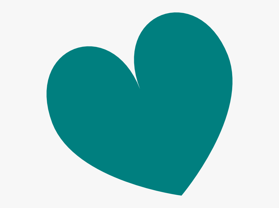 Heart Clip Art Teal, Transparent Clipart