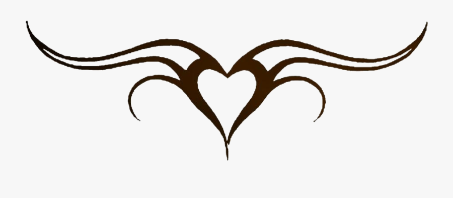 Tribal Heart Tattoo Designs Png Transparent Clipart - Heart, Transparent Clipart