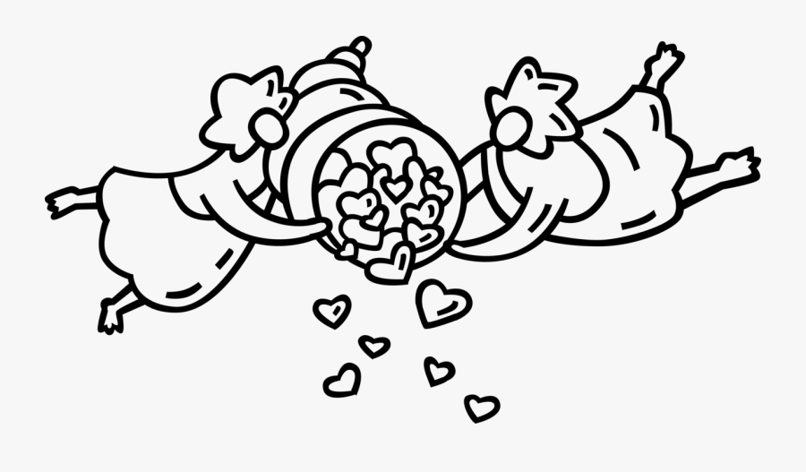 Vector Illustration Of Cupid God Of Desire And Erotic - Line Art, Transparent Clipart