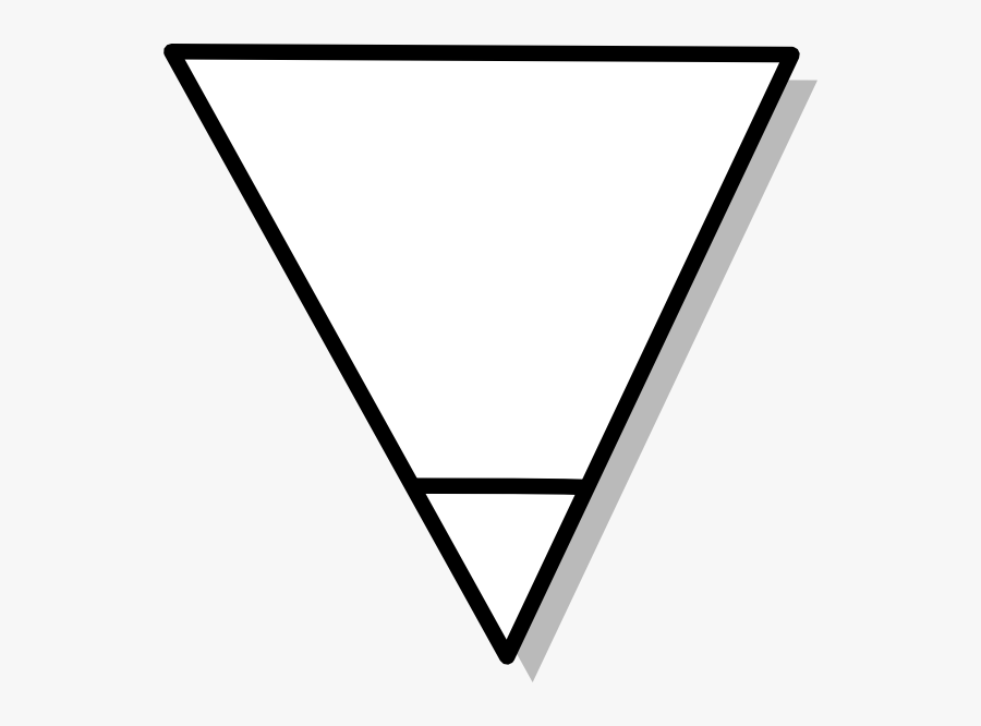 White Upside Down Triangle, Transparent Clipart
