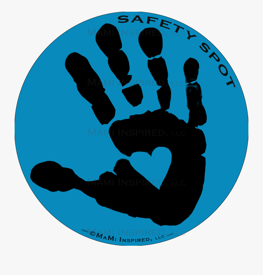 Safety Spot Kids Black Hand Color Background Car Magnet - Hand Spot For Car, Transparent Clipart