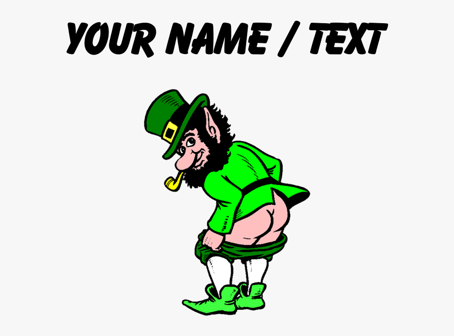 Leprechaun Clipart Mooning - St Patrick's Day Farting, Transparent Clipart