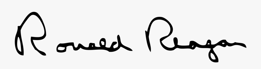 Ronald Reagan Signature Png, Transparent Clipart