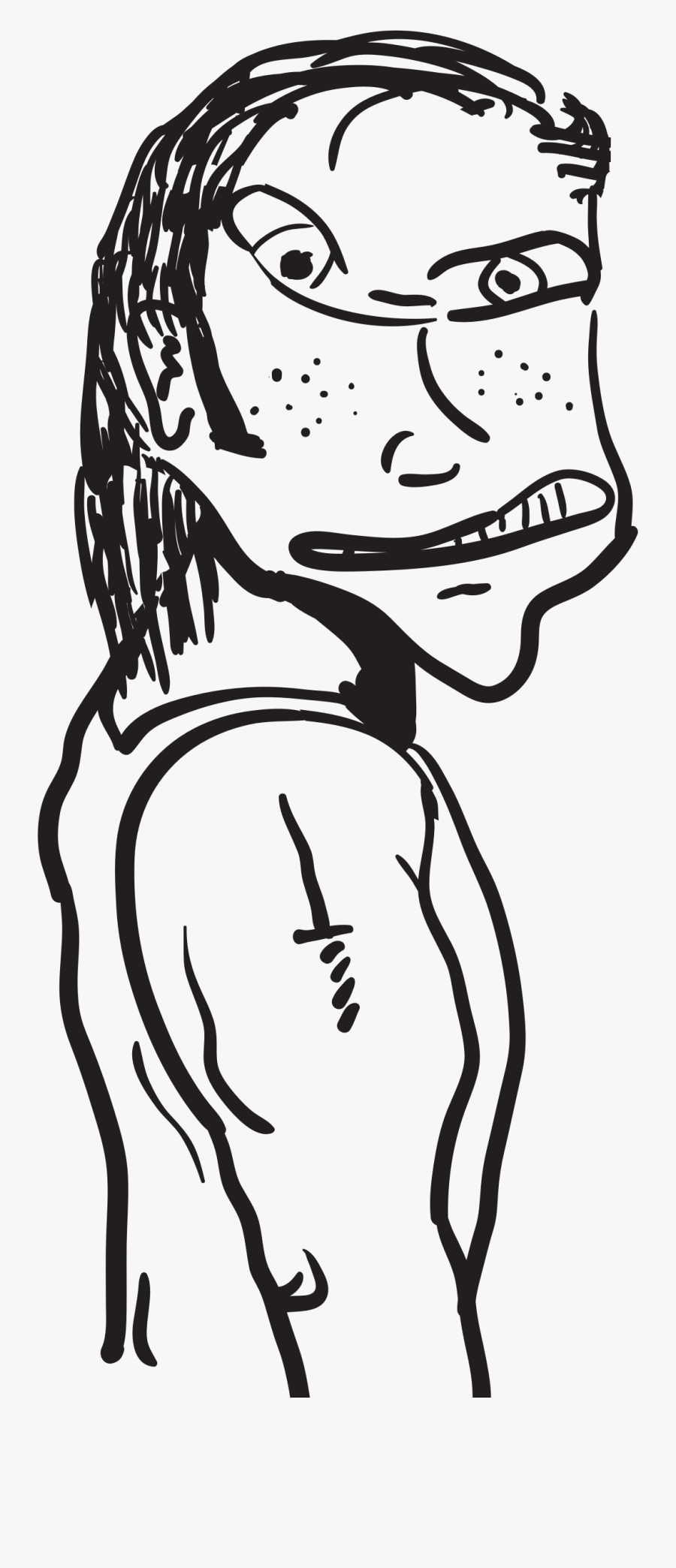 The Of Hate - Hate Face Black And White Clip, Transparent Clipart