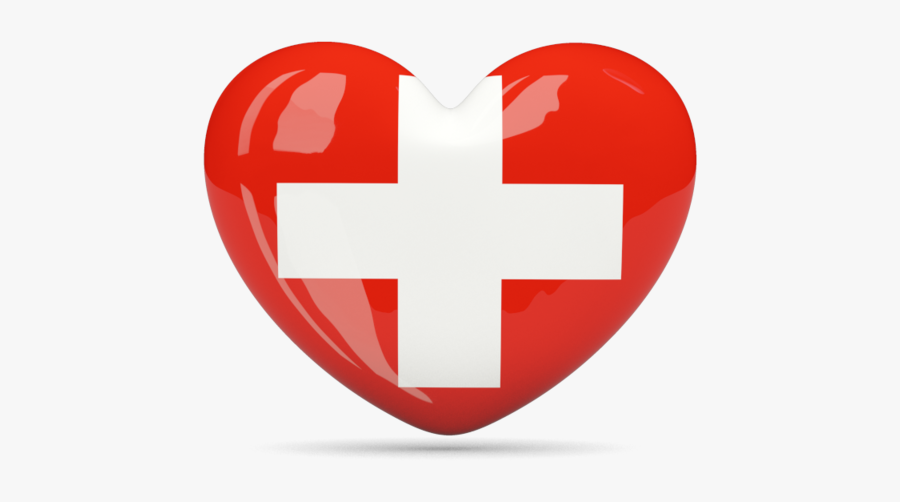 Switzerland Flag Heart Icon - Portugal Flag Heart Png, Transparent Clipart