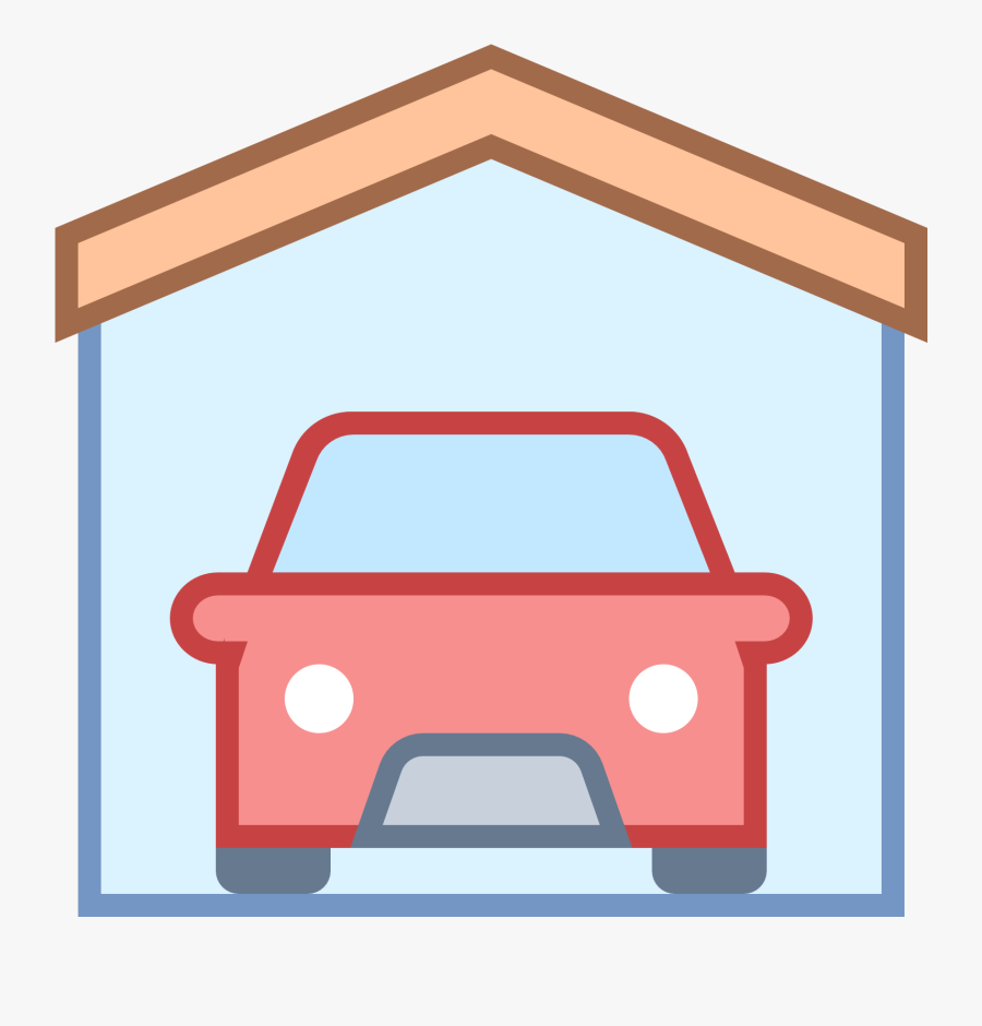 Car In Garage Clipart, Transparent Clipart