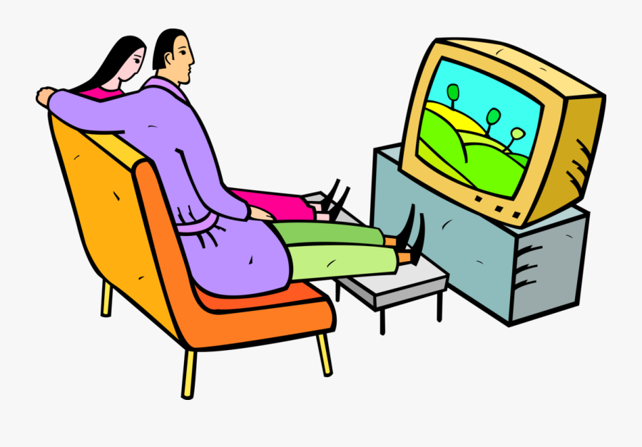 See Clipart Watch Tv - Couple Watching Tv Png, Transparent Clipart